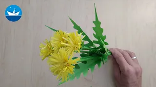 Одуванчики из бумаги/Dandelions made of paper/DIY