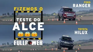 Ford Ranger X Toyota Hilux no Teste do Alce: tem rodas no ar, sim!