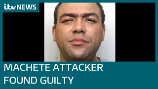 Tube attacker who hit stranger with machete on Jubilee Line guilty of attempted murder | ITV News