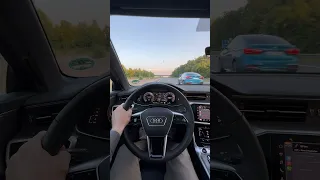 Audi A6 55 TFSI - POV Autobahn run 100-250 km/h 🔥 #shorts