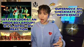 1ST REACTION TO AN MPOP BOY GROUP!! O.V.A. MEMBER INTRO + MV MARATHON