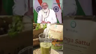 Modiji spilling the Moringa secrets! 🌿💬  #anveshan #foodclips #modi #primeminister #shorts