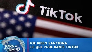 Joe Biden sanciona lei que pode banir TikTok nos Estados Unidos | Jornal da Band