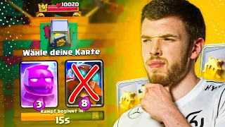 ❌🤯NUR LINKE KARTEN WÄHLEN in der TRESOR Challenge... (Trymacs F2P Projekt) | Clash Royale Deutsch