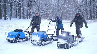 Гонки мотобуксировщиков! Как выбрать, кто круче? Зимняя рыбалка рулит!