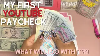 Cash Envelope Stuffing MY FIRST Youtube Check | Cash Envelope Stuffing | Beginner | OhmyfroBudgets |