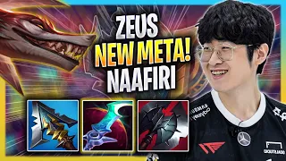 ZEUS CRAZY NEW META NAAFIRI TOP! - T1 Zeus Plays Naafiri TOP vs Riven! | Bootcamp 2023
