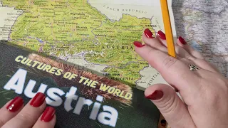 ASMR ~ Austria History & Geography (feat. @MelangeASMR ! ~ Soft Spoken Map Tracing Page Turning