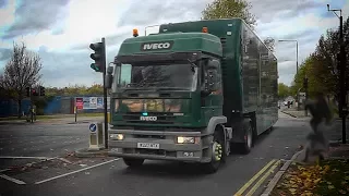 RARE! London Metropolitan Police escorting UNMARKED Iveco TRUCK!