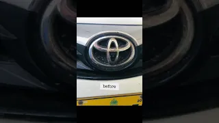 Toyota Emblem Restoration | Chrome Polish | corolla emblem restored #emblem