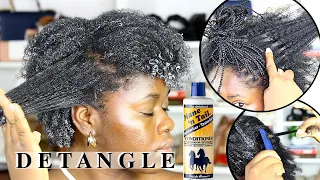 💇🏾‍♀️HOW TO DETANGLE NATURAL HAIR AFTER 3+ MONTHS OF BRAIDS WITHOUT HAIR LOSS 💇🏾‍♀️ | MANE 'N TAIL