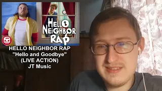 HELLO NEIGHBOR RAP by JT Music - “Hello and Goodbye” (LIVE ACTION) | RUSSIAN REACTION