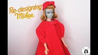 Customising a 1960s Midge doll #barbiemakeover