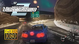 NFS UNDERGROUND 2 - WINTER MODE REMASTERED MAX GRAPHICS NISSAN GTR FREE ROAM PC GAMEPLAY FULL HD