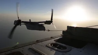 Ospreys Refuel over the Mediterranean Sea