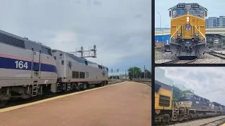 National Train Day 2024: AMAZING ACTION at EBJ! ft Hornshows, Foreign Power, and AMTK 164 AGAIN!!