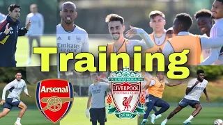 Arsenal training today ahead of Liverpool |Arsenal training