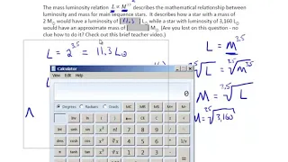 Mass-Luminosity Relationship Equation