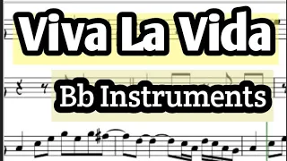 Viva La Vida Tenor Sax Soprano Clarinet Trumpet Sheet Music Backing Track Play Along Partitura