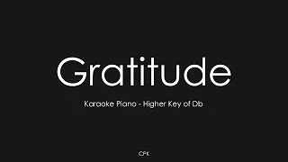 Gratitude - Brandon Lake | Piano Karaoke [Higher Key of Db]