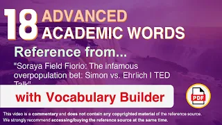 18 Advanced Academic Words Ref from "The infamous overpopulation bet: Simon vs. Ehrlich | TED Talk"