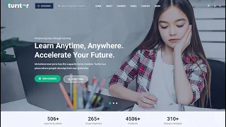 Customize Header & Footer with Builder on Turitor Education WP Theme