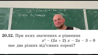 При яких значеннях а рівняння має два різних від'ємних корені?