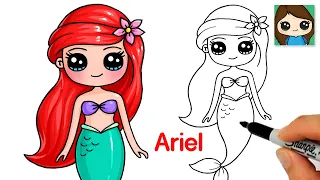 How to Draw Ariel The Little Mermaid ⭐️ NEW