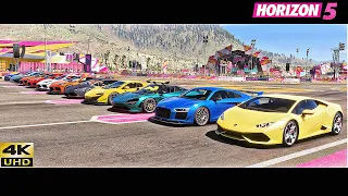 Forza Horizon 5 - Top 30 Fastest Supercars Drag Race (All Tune)