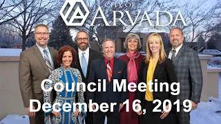 Arvada City Council Meeting - December 16, 2019