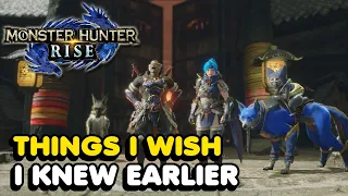 Things I Wish I Knew Earlier In Monster Hunter Rise (Tips & Tricks)
