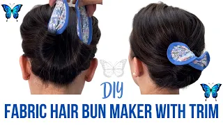 How to make a Fabric Hair Bun Maker with Bias  Binding Trim - Quick and Easy DIY Gift