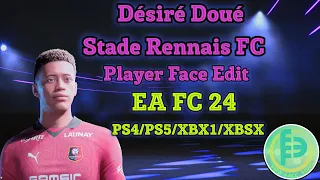 Desire Doue Stade Rennais FC Player face creation EAFC 24 career mode