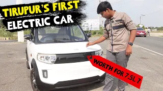 First Electric Car Manufactured @ Tirupur- 150km In Just 60₹ - India's Cheapest EV - Views Of Rithik