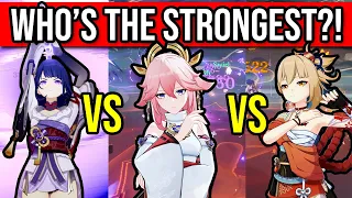 DPS SHOWDOWN! Yae vs Raiden vs Yoimiya! Can They Keep Up?! Genshin Impact