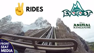 Two Rides on Expedition Everest roller coaster at Disney's Animal Kingdom