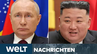 UKRAINE-KRIEG: Nordkoreas Kim vor Treffen mit Putin - USA warnen vor Waffenlieferungen I WELT Stream