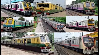 [11 in 1] All types of upgraded colourful EMU Trains // Indian Railway //Eastern Railway