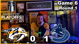 Predators fan reacts to Canucks playoff game 😭 (Game 6, Round 1) 5/3/24