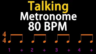 80BPM Talking Metronome (Eighth Note) 人聲節拍器