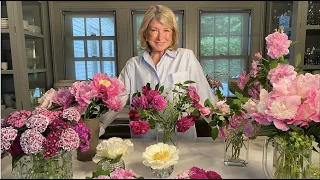 Flower arrangements with Martha Stewart and Baccarat