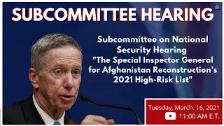 The Special Inspector General for Afghanistan Reconstruction’s 2021 High-Risk List