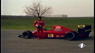 Jean Alesì primissima prova Ferrari F1 e intervista 1990 Novembre Fiorano