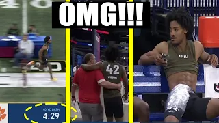 NFL Combine: Draft's No. 1 CB Blows His Groin OFF running a BLISTERING TIME! | 4.28 OFFICIAL!