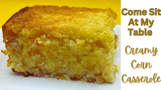 Creamy Corn Casserole - A Cross Between Corn Bread and Corn Pudding - So Moist and Delicious!