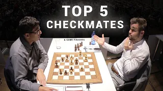 Top 5 Checkmates & Game Finishes || GRENKE Chess 2024