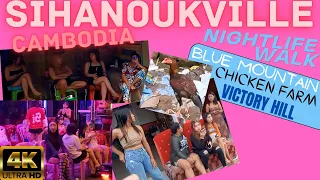 Sihanoukville Nightlife Tour, Cambodia 🇰🇭 4K