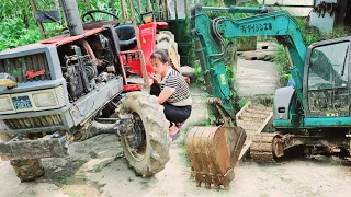 Genius girl: Repairs agricultural machinery, Repairs old and maintains them like new.