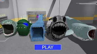 EVOLUTION OF THE BLOOP in BARRY'S PRISON RUN Zoonomaly Hungry Shark Roblox All Bosses Battle #roblox
