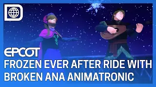 Frozen Ever After Ride with Broken Ana Animatronic at EPCOT